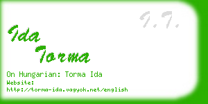 ida torma business card